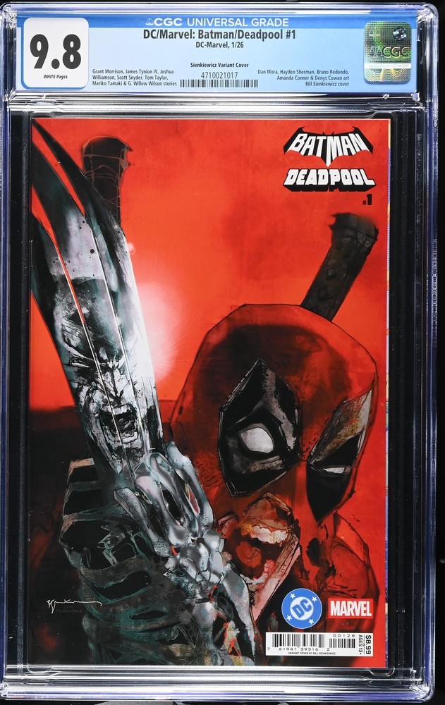 DC/Marvel: Batman/Deadpool 1 CGC 9.8 Sienkiewicz Variant Cover
