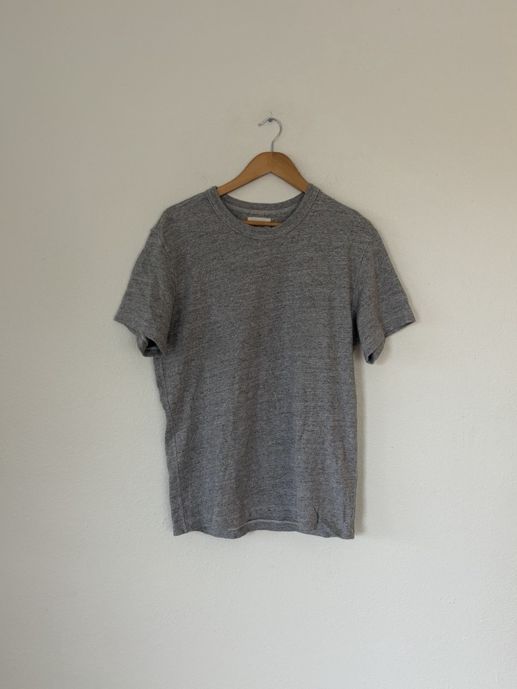 Buck Mason Field Spec Cotton Heavy Tee Heather Grey Used Medium Good Condition