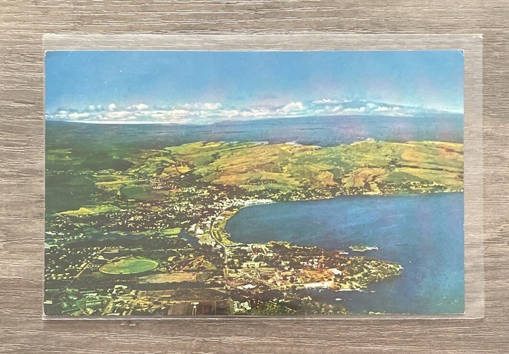 Hawaii HI Hilo Aerial Vintage Postcard