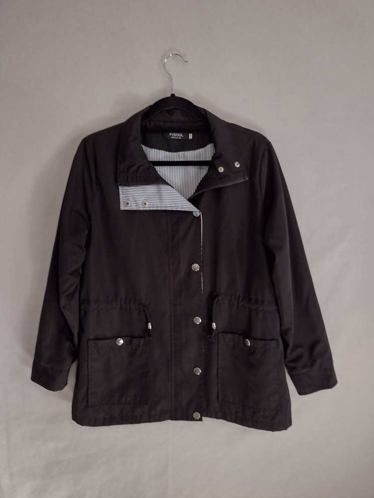 Fisoul Windbreaker Waterproof Jacket With Pockets Women's Medium