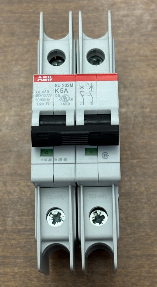 Abb Su202M-K5A 5 Amp 2-Pole Miniature Circuit Breaker