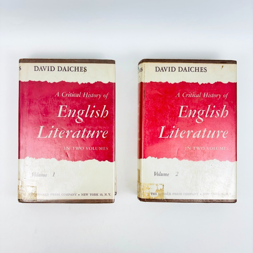 A Critical History of English Literature - David Daiches - Two Volumes 1960