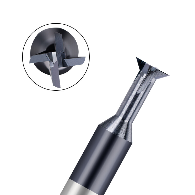 60-Degree Dovetail Milling Cutter 6 mm Dovetail Tool Metalworking End Mill CNC