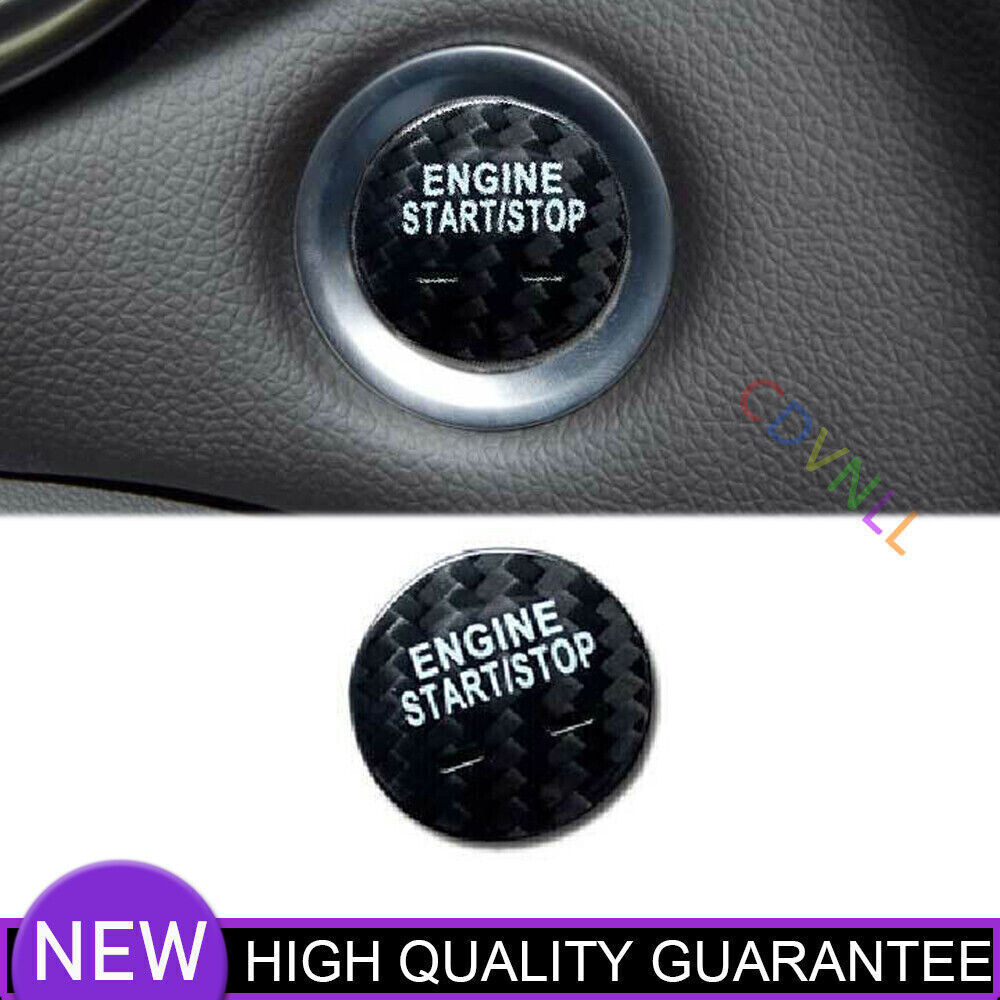 One-Click Startup Switch Ring Cover Fit For Chevrolet Malibu 16-21 Carbon Fiber