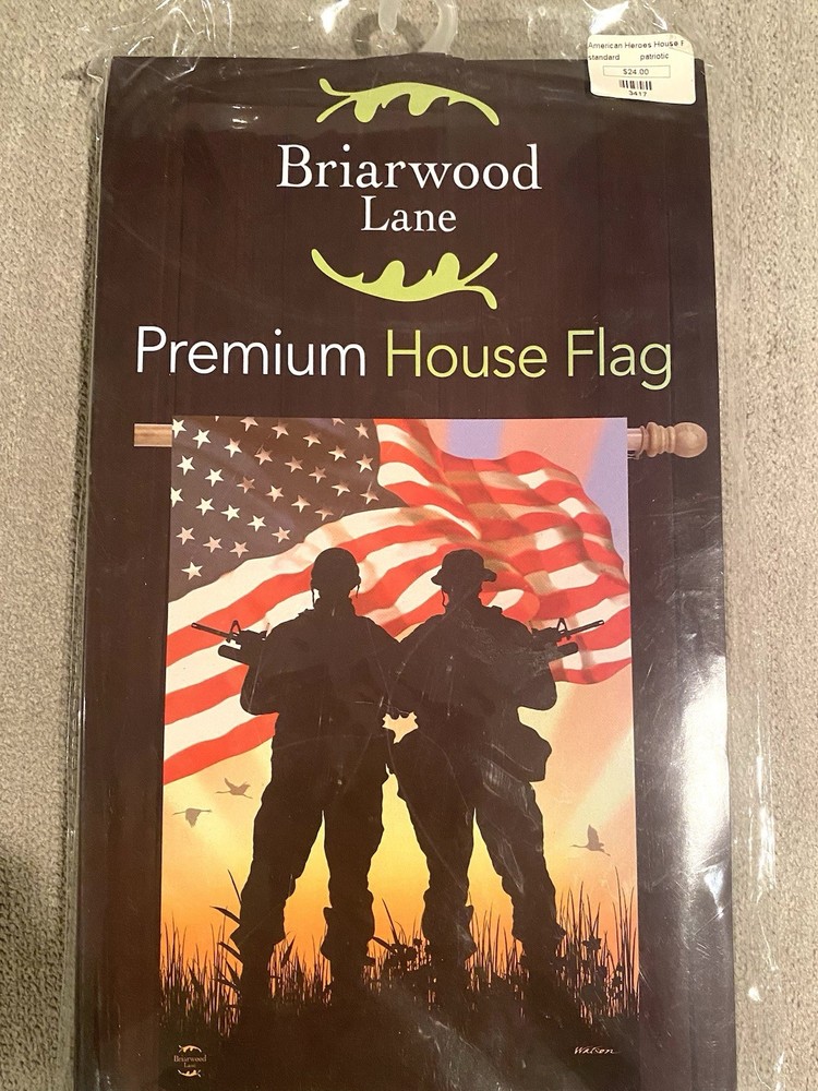 American Heroes Patriotic House Flag Military Troops 28