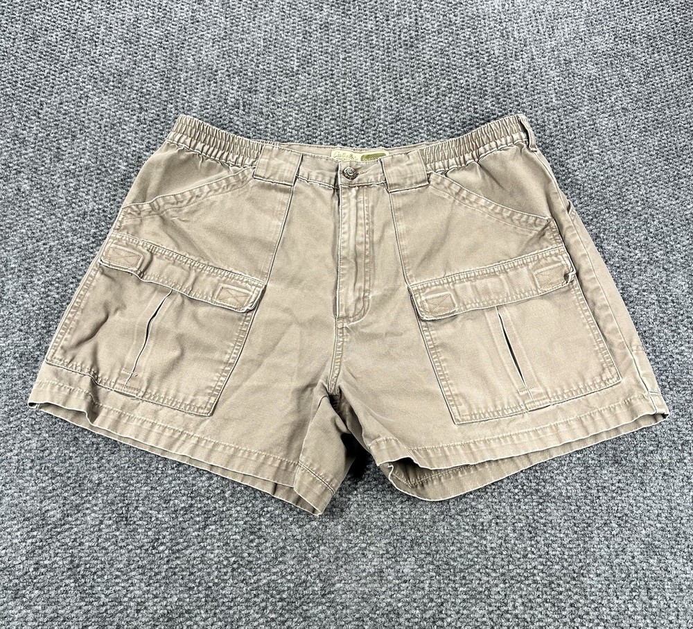Cabela’s Cargo Shorts Men 38 Khaki Beige Utility Outdoor Hiking Workwear Pockets