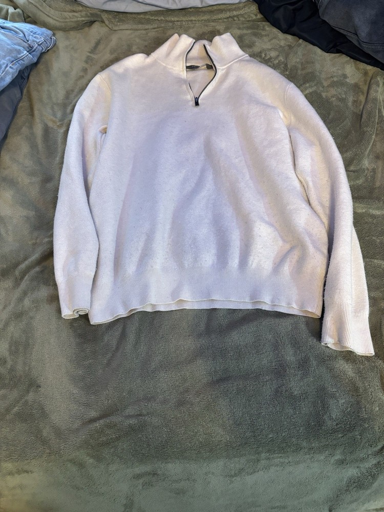 Polo Ralph Lauren Men's Cream Quarter Zip Size Men’s Medium