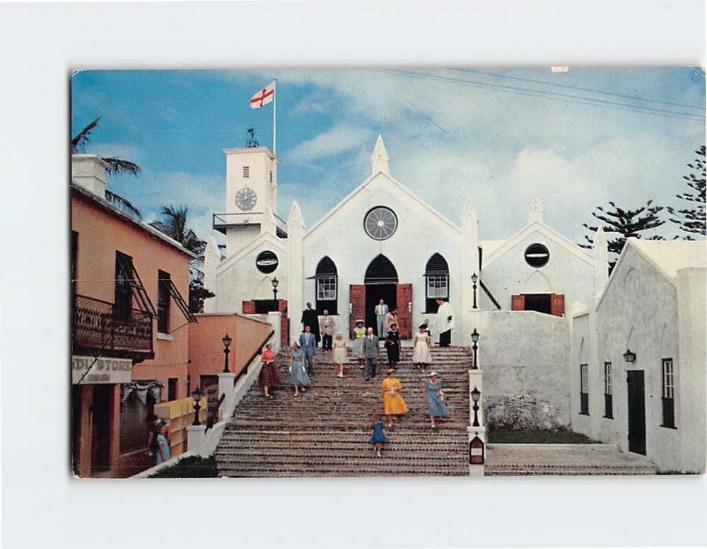 Postcard St. Peter's Church St. George Bermuda British Overseas Territory