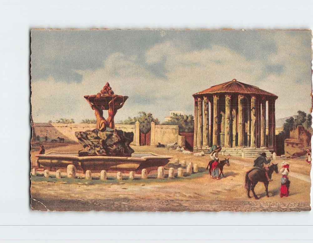Postcard Temple of Vesta Rome Italy