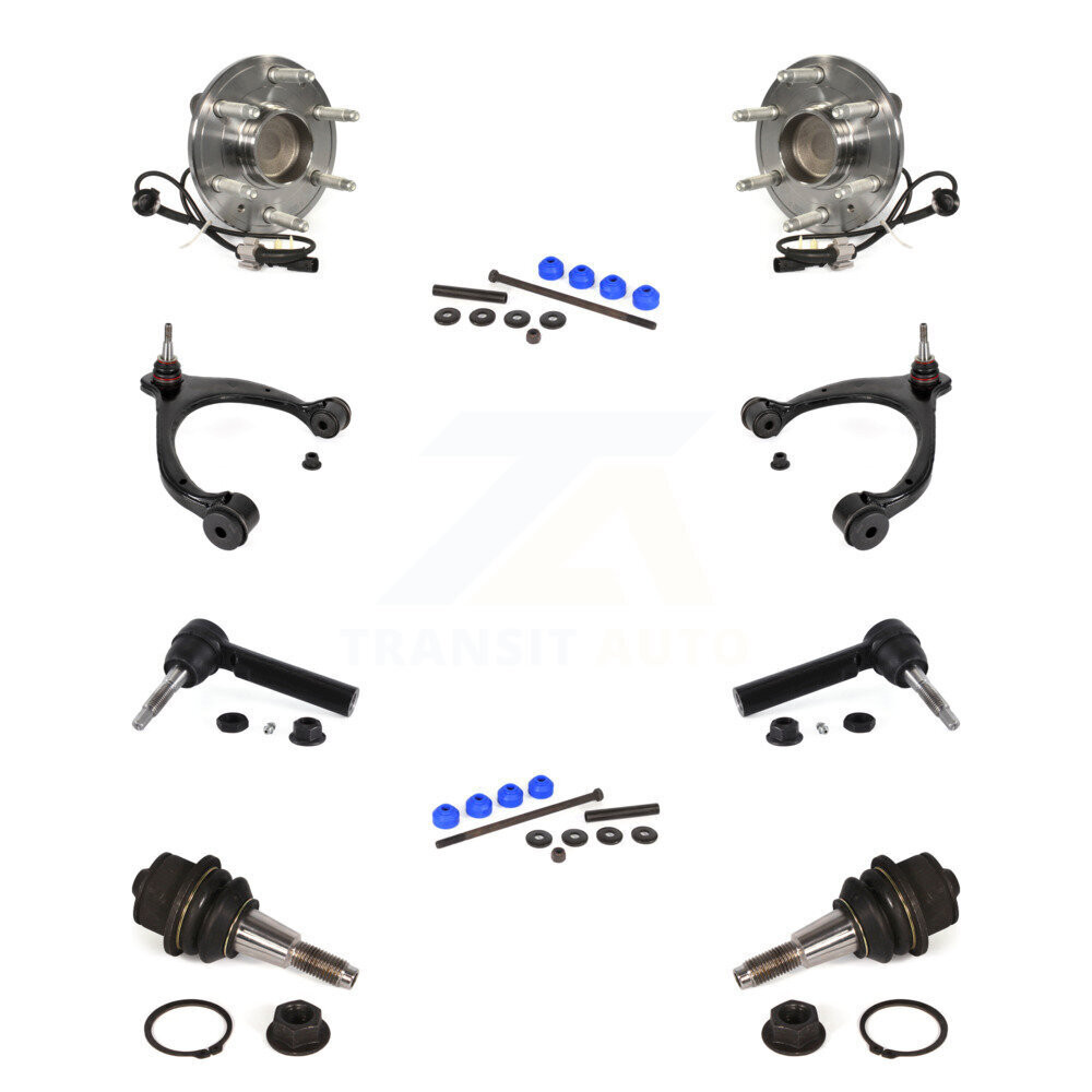 Hub Bearing Upper Control Arm Lower Ball Joint Outer Tie Rod Link Front Kit For