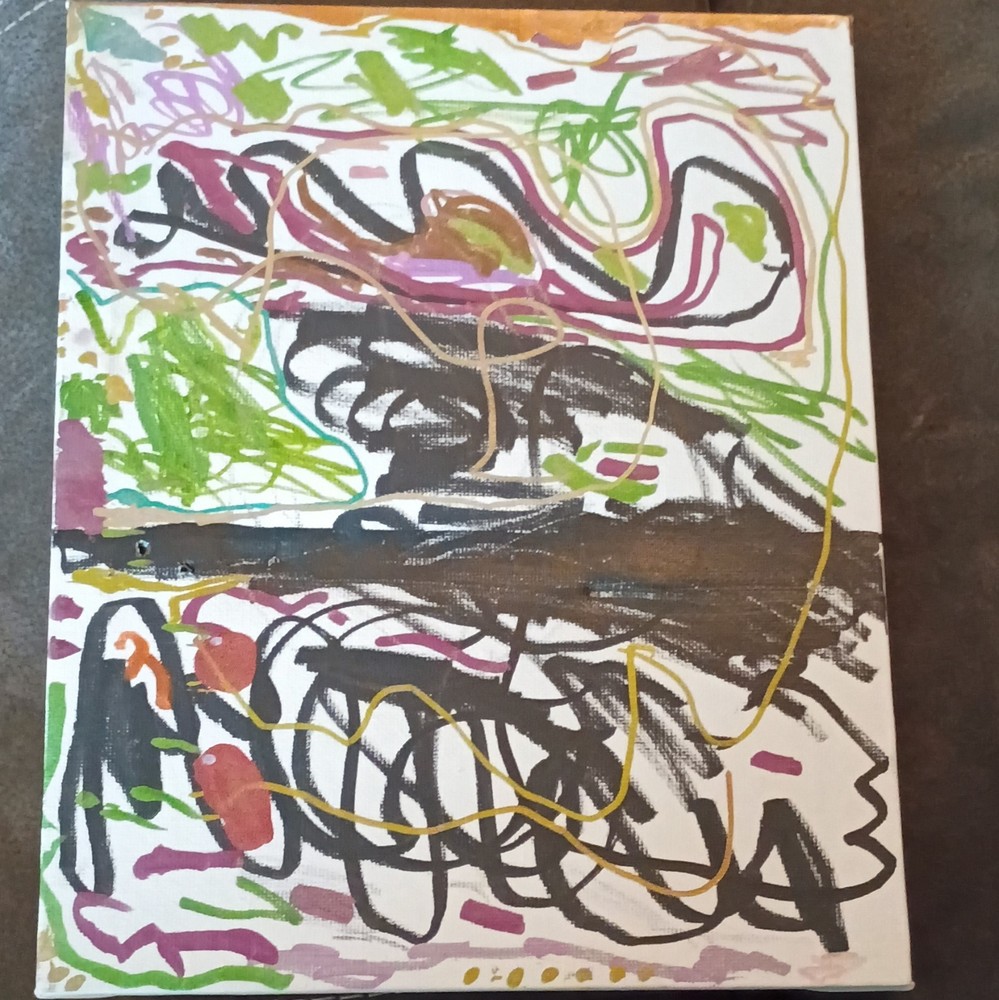 Small Abstract Art Drawing on Paper, Unframed, Abstract Style Artwork