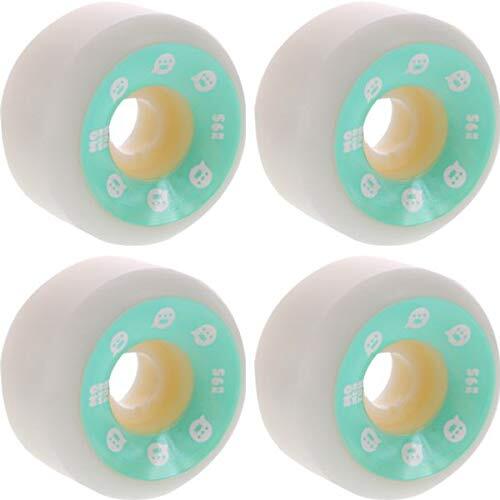 Momentum Wheels V2 Spiral White/Green 56mm 101a Skateboard Wheels Set of 4