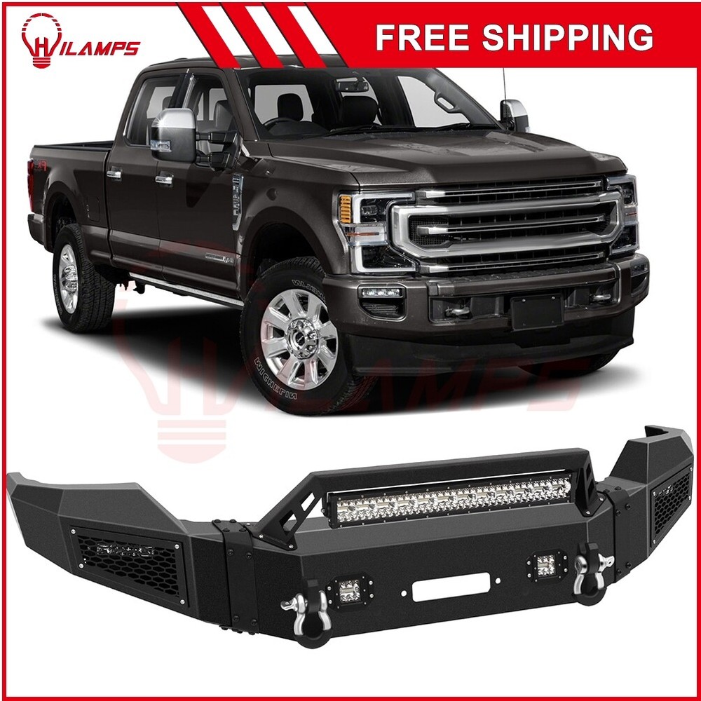 2011-2016 Ford F-250 6.7L Steel Bumper Guard with LED Light Bar & Fog Lamps