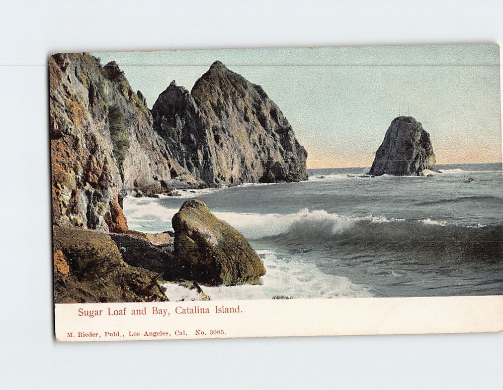 Postcard Sugar Loaf & Bay Catalina Island California USA