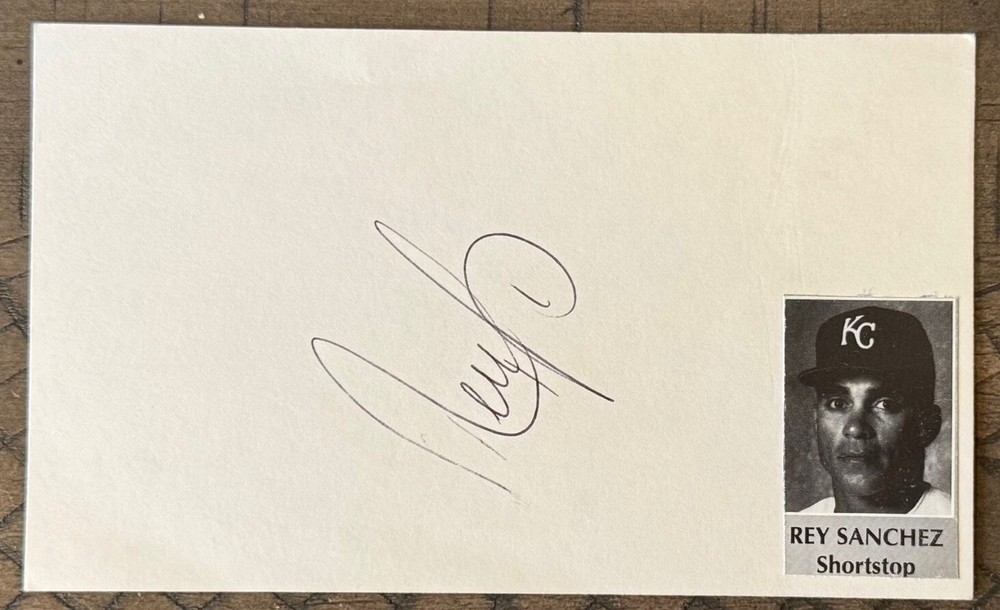 Rey Sanchez Signed 3