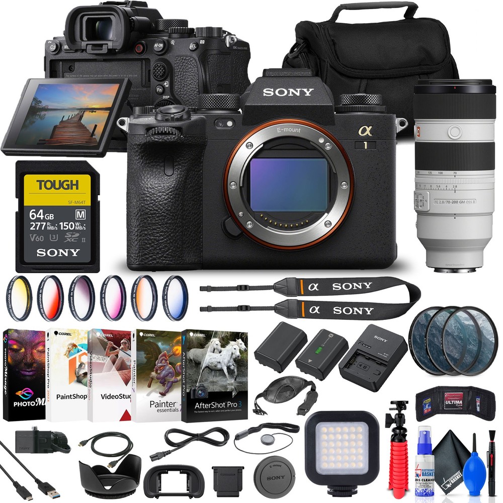 Sony a1 Mirrorless Camera + Sony FE 70-200mm Lens + 64GB Card + More
