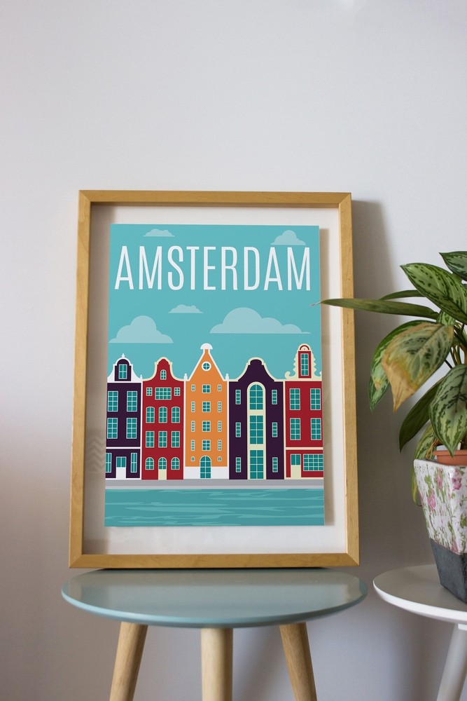 Amsterdam Print Art Modern Print Art Wall Print Decoration Art Print
