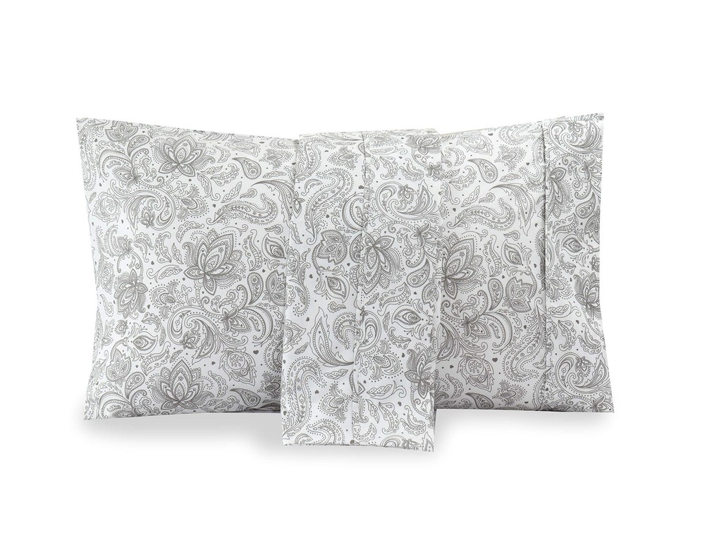 Paisley Printed Pillowcases 2-Piece Set Egyptian Quality 1500 Thread Count Ti...