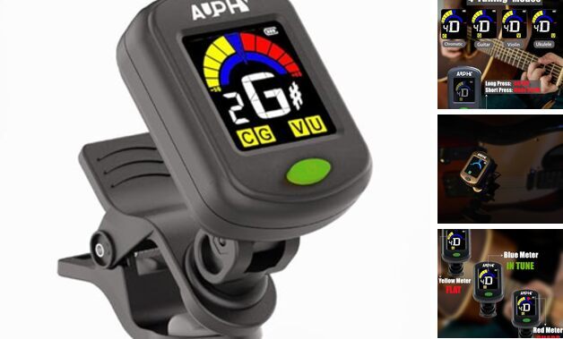 Rechargeable Guitar Tuner-With Guitar, Ukulele, Violin, Chromatic Tuning