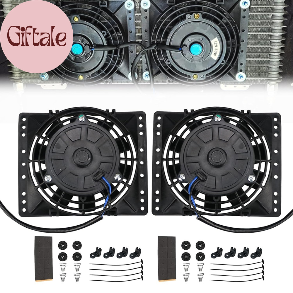 6 Inch Small Slim Push Pull Electric Cooling Fan 650CFM Radiator Oil Cooler Moun