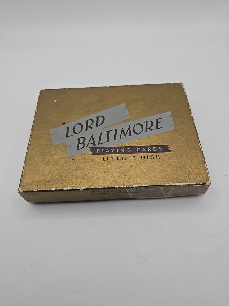 Vintage Lord Baltimore Vintage Playing Cards Linen Finish Complete Set Collector