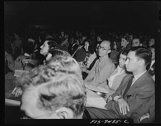 Photo:Washington DC 1940s International Student Assembly Students Audience