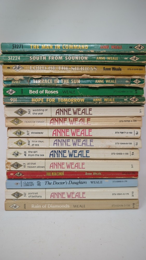 Harlequin Presents Anne Weale Romance Lot Of 16 Paperback Books 1970s-1980s