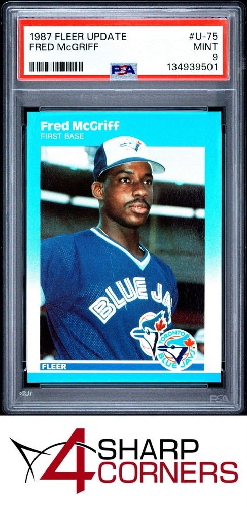 1987 FLEER UPDATE #U-75 FRED McGRIFF BLUE JAYS HOF PSA 9eBay’s best selection of sports cards is always at 4SC