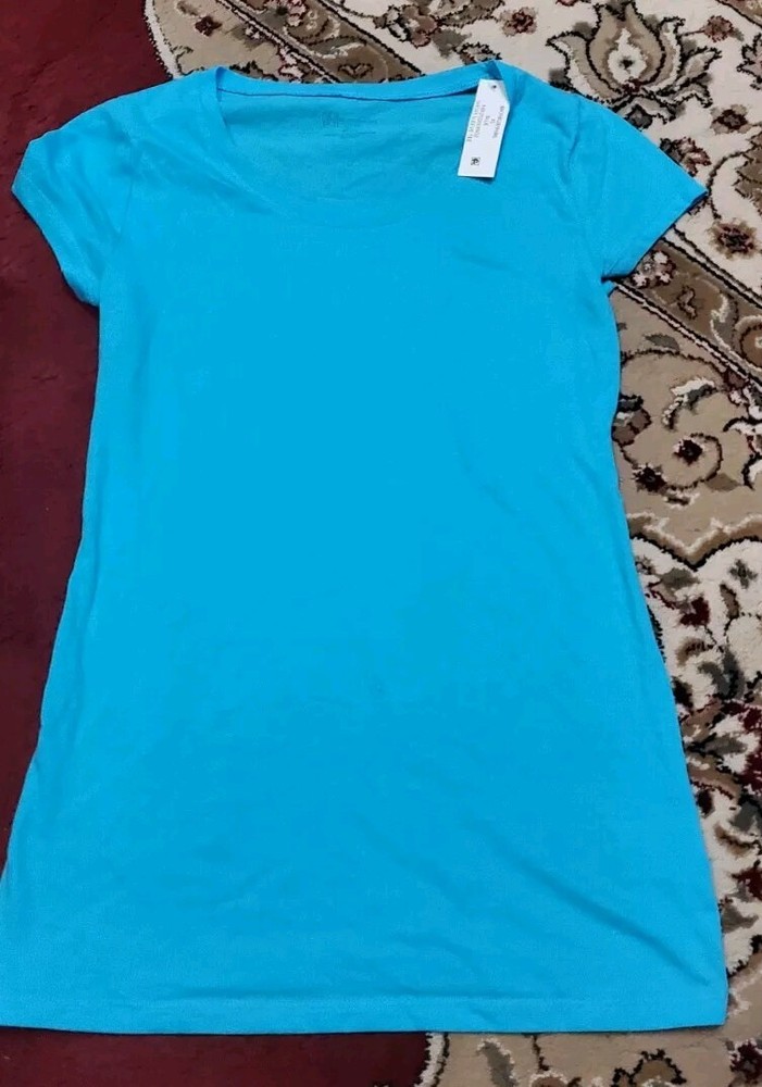 NOBO NO BOUNDARIES Bright Blue Short Sleeve Round Neck Tee Shirt Sz. XS