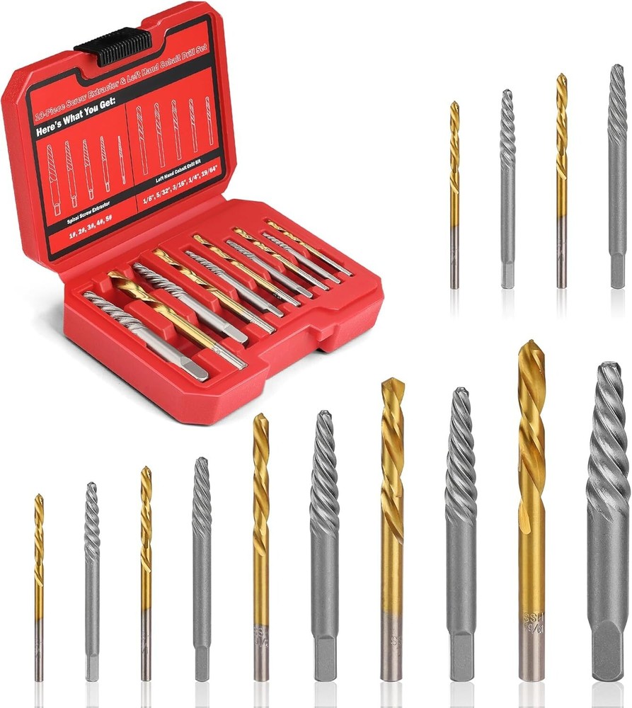 Broken Screw Extractor Kit Damaged Stripped Bolt Removal Set New