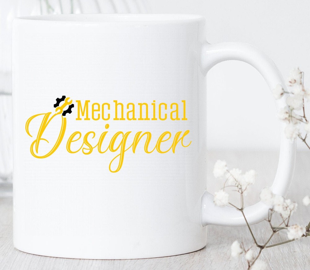 Mechanical Designer Mug for Drafters and Engineers - Machine Designer Gift Idea