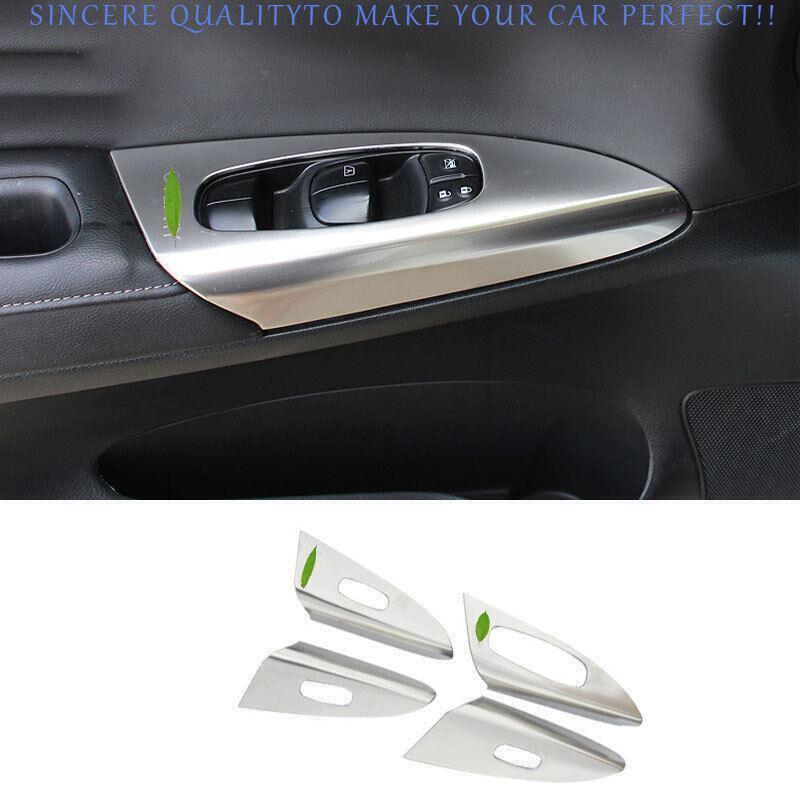For Nissan Sentra Sylphy 2013-2019 Silver Steel Window Lift Lock Switch Panel