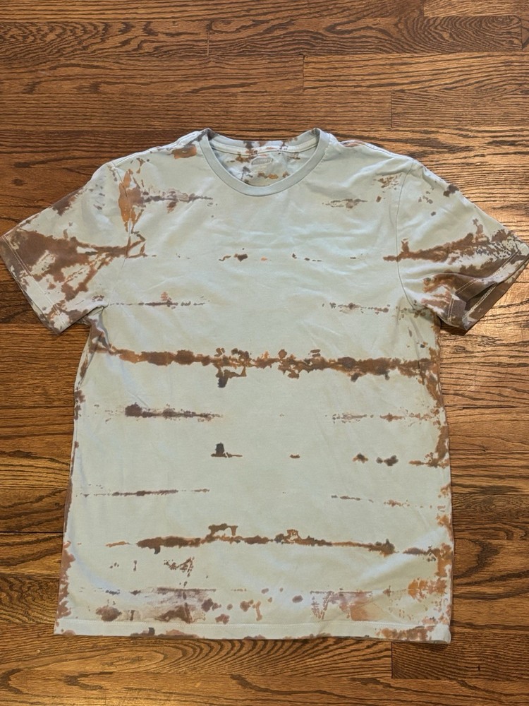 Old Navy Shirt Men's Medium Fast Free Tie Dye Gold/Brown  T-Shirt Performamce