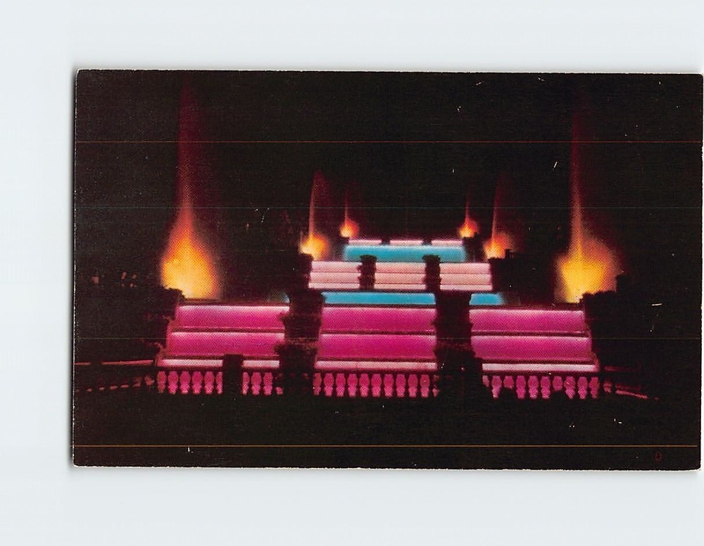 Postcard The Famous Illuminated Cascades Jackson Michigan USA