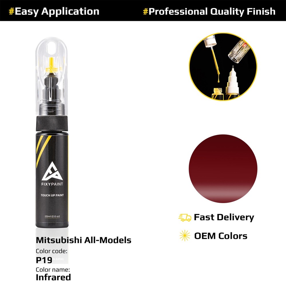 Touch up Paint for Mitsubishi Code: P19 Infrared Easy Apply Scratch Repair