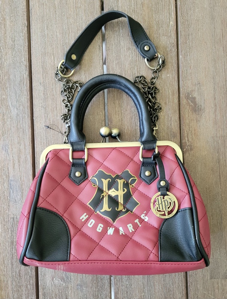 Harry Potter Hogwarts Quilted Kisslock Satchel Bag Purse