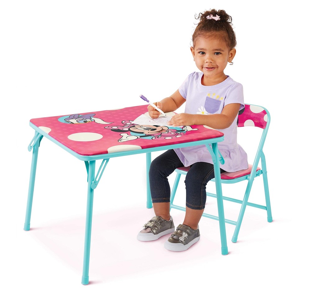 Jakks Pacific Jr Activity Table Set with One Chairs ,Teal and Red