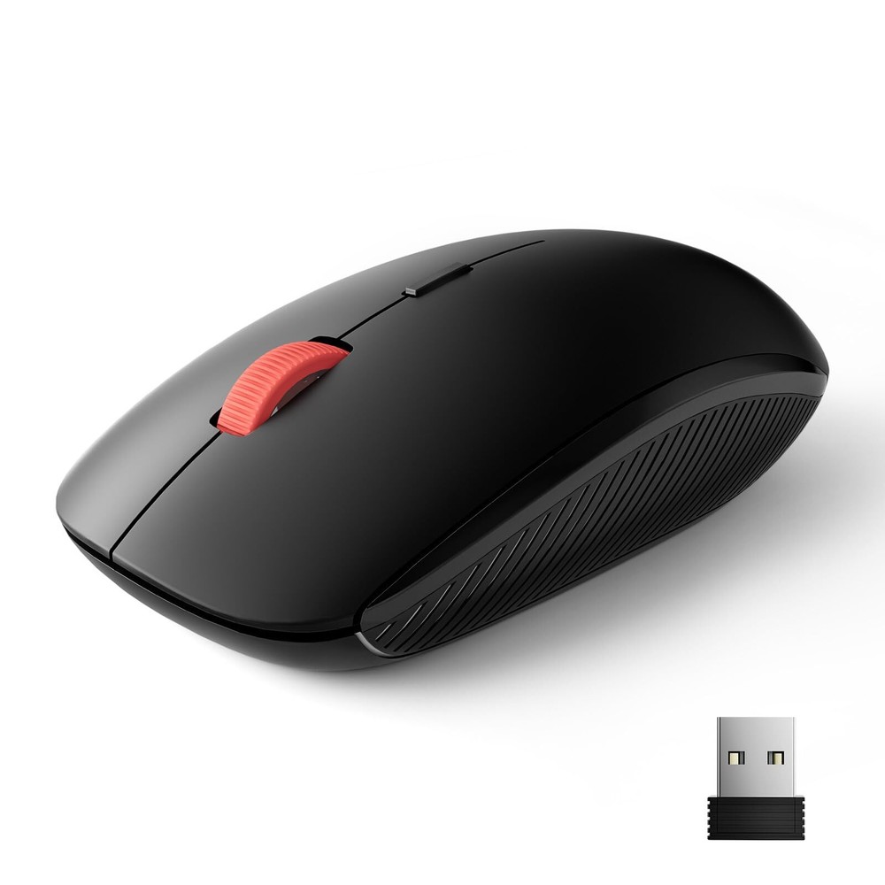 Slim 2.4G Wireless Mouse with 5-Level DPI Ergonomic Mini Cordless Design