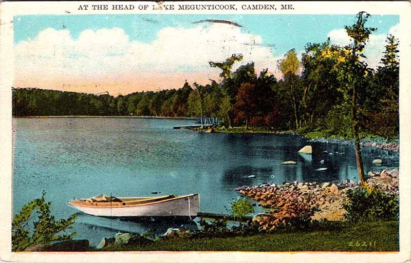 Postcard BOAT SCENE Camden Maine ME m/09 AM5757