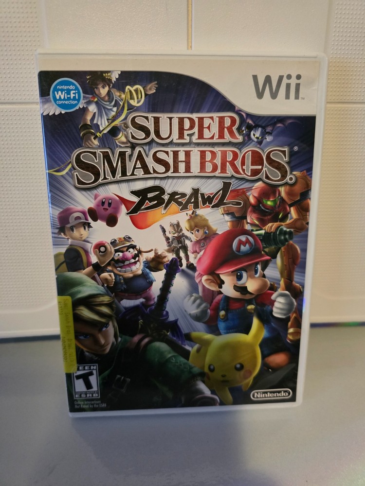Super Smash Bros. Brawl (Nintendo Wii, 2008) box and Manual ONLY