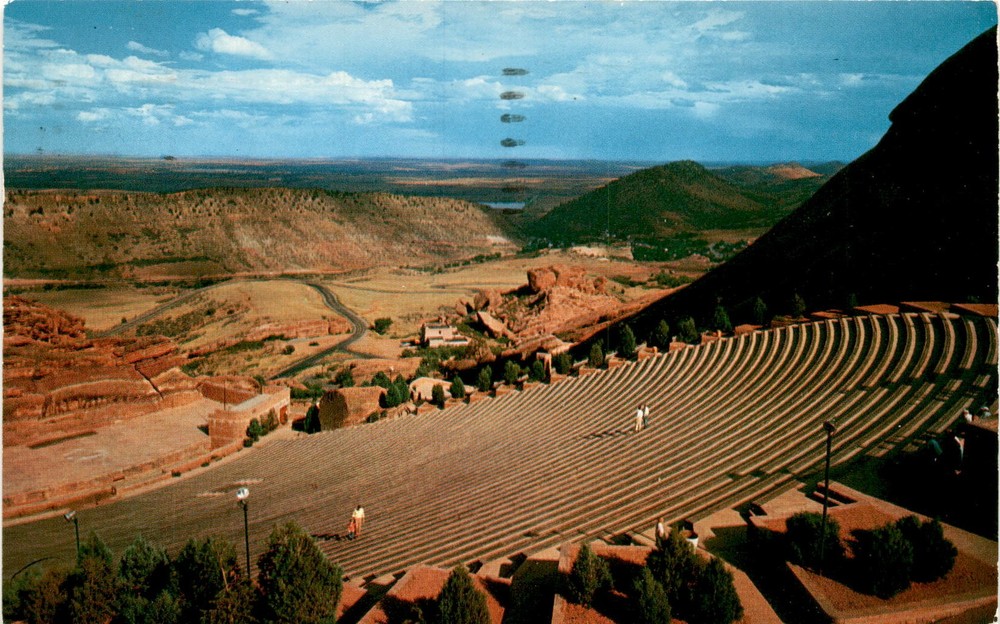 RED ROCKS THEATRE, Denver Mt. Parks, Colorado, PUEBLO, PET Postcard