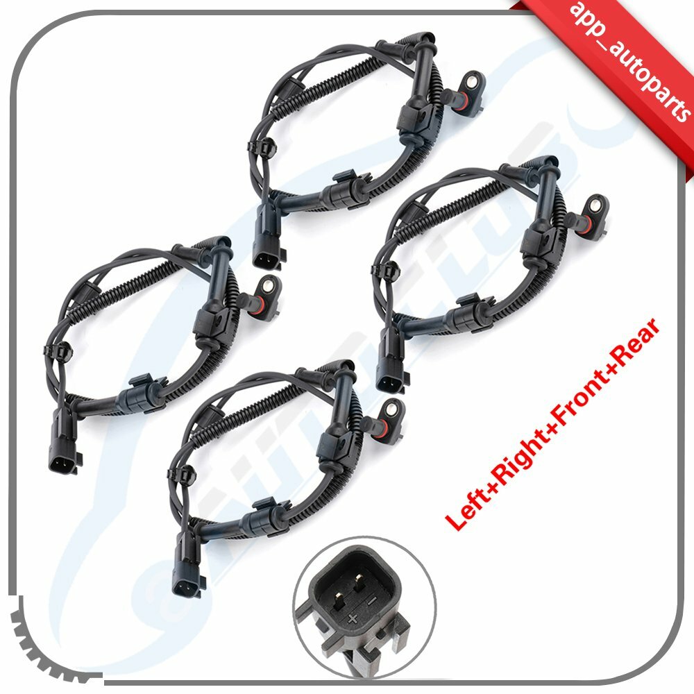 4 Driver and Front ABS Wheel Speed Sensor Fits Ford F-250 Super Duty 2011-2012