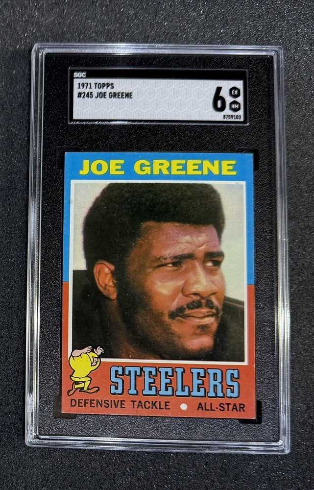 1971 Topps - #245 Joe Greene - SGC 6