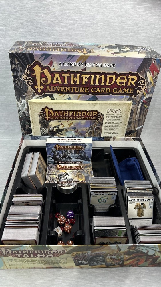 Pathfinder Adventure Card Game Rise of the Runelords with 2 Expansion Decks: EUC