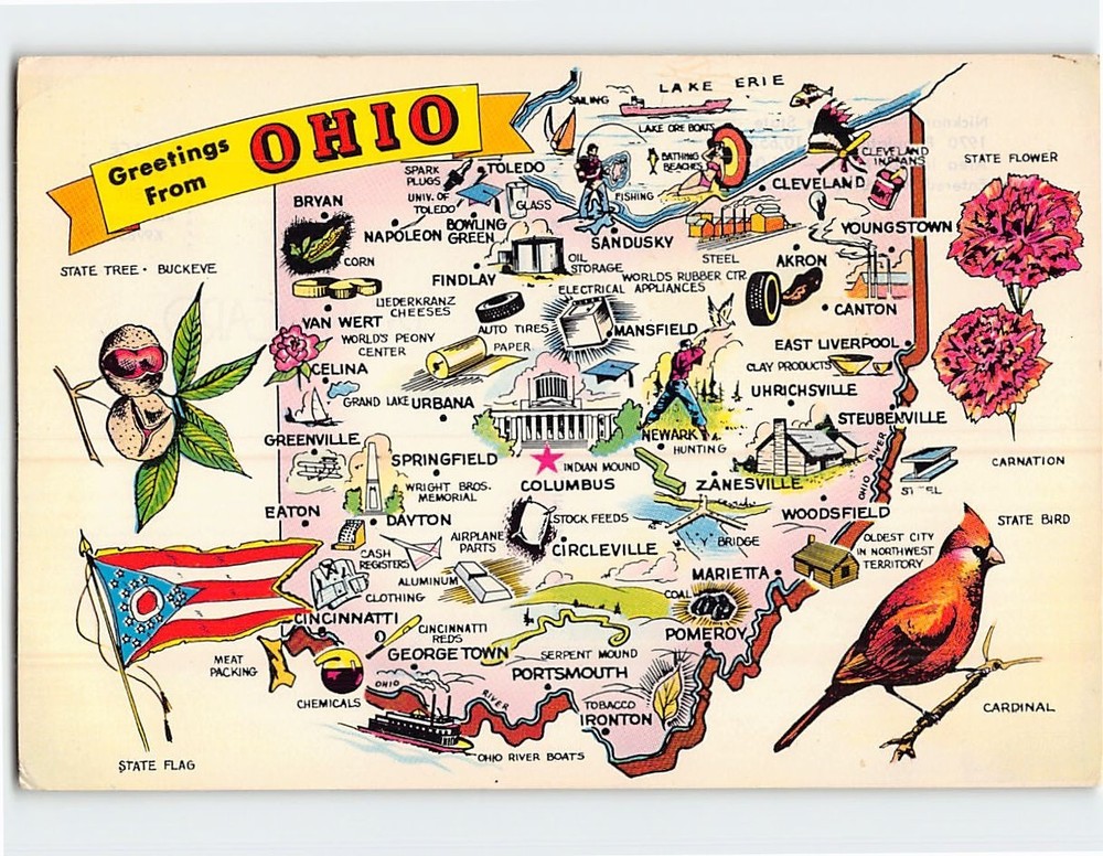 Postcard Greetings From Ohio USA
