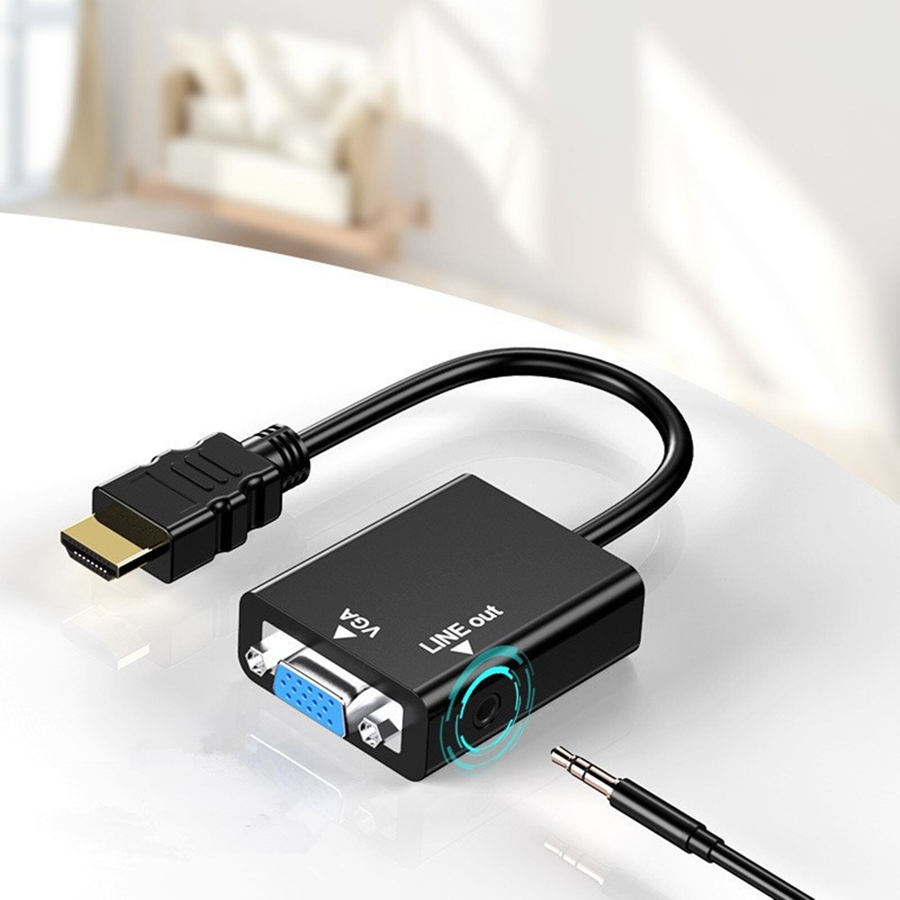 HDMI Male to VGA Female Adapter Converter Cable for Video HDTV DVD PC 1080P b