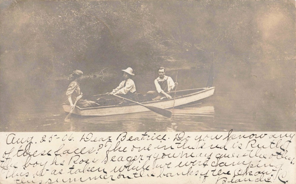 RPPC Farina IL BOATING FRIENDS on the Lake Summer Fun RESORT & CHAUTAUQUA ERA!!!