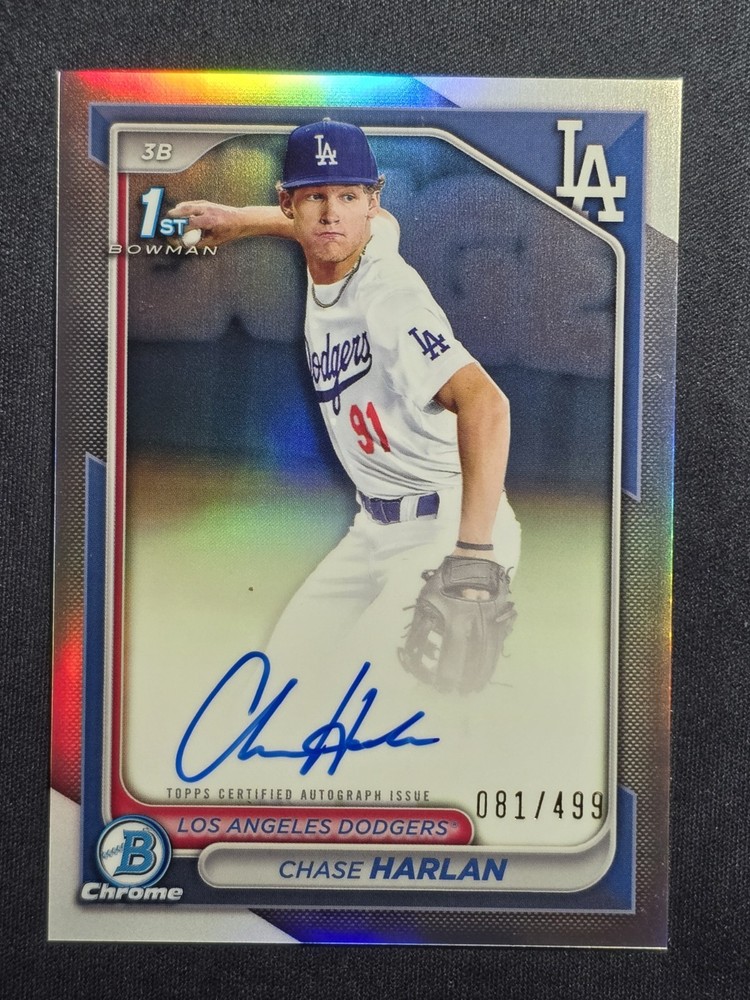2024 Bowman Draft Chrome Prospect Auto Cpacha Chase Harlan Refractor 81/499