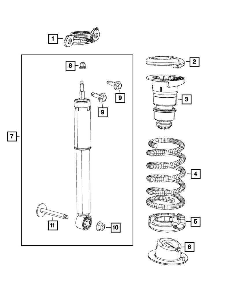 Genuine Mopar Suspension Shock Absorber Kit 68521556AA