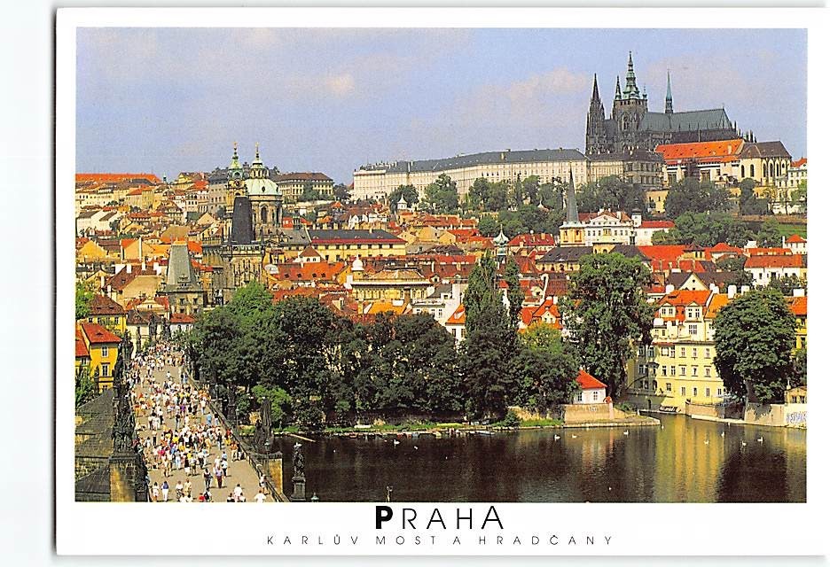 Postcard Charles Bridge & Prague Castle Prague Czech Republic